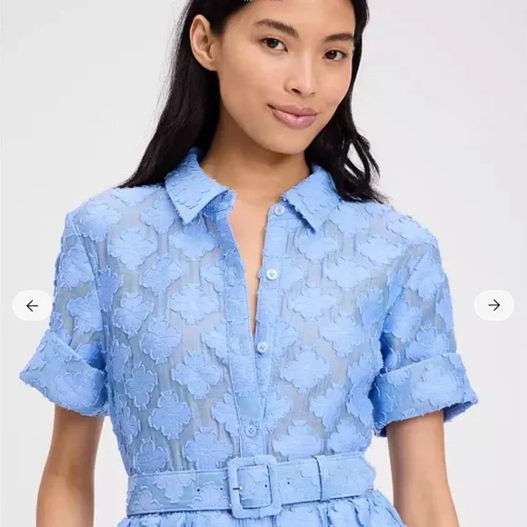 Kate Spade Elegant Blue Lace Midi Dress - Large- NWT